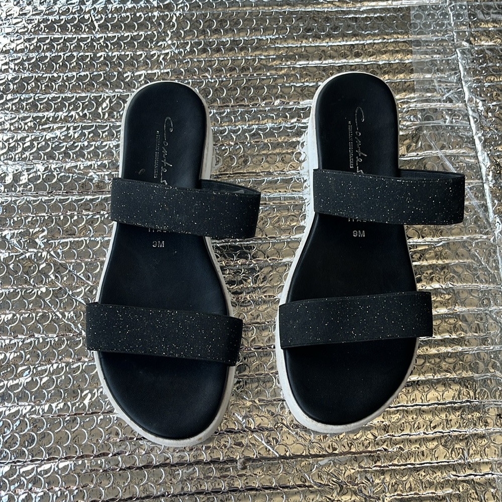 Contessa Black and White Sandals